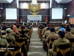 Rapat Paripurna DPRD Tebo Penyampaian Pendapat Akhir fraksi DPRD Terhadap Raperda Dan APBD Tebo Tahun 2023