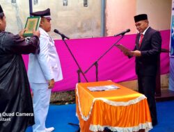 Bupati Tebo Aspan, Lantikan Kepala Desa Perintis Jaya di Kecamatan Rimbo Bujang