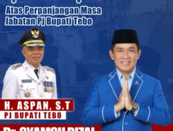 Dr. Syamsu Rizal,M.Si Mengucapkan Selamat Atas di Perpanjangnya masa Jabatan Pj Bupati Tebo 