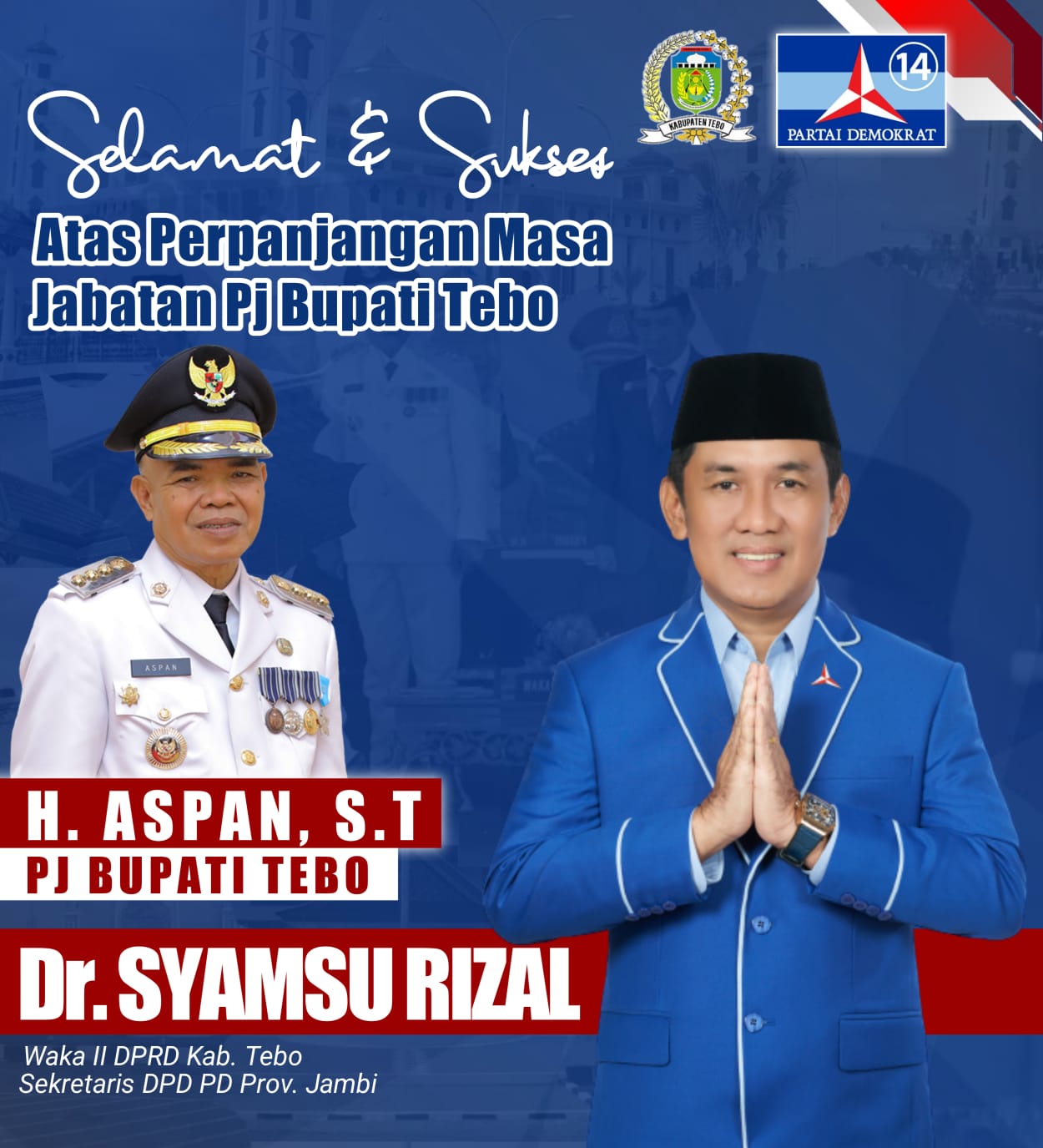 Dr Syamsu Rizal M Si Mengucapkan Selamat Atas Di Perpanjangnya Masa