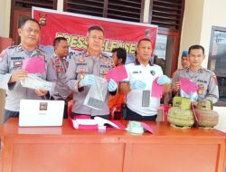 Polsek Pemayung Gelar Prees Release Kasus Pencurian