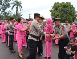 Kapolres Tebo Pimpin Upacara Korp Raport Kenaikan Pangkat Personil Polres Tebo