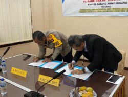 Kapolres Tebo Menandatangani Perjanjian Kerja Sama Dengan PT. Bank Rakyat Indonesia