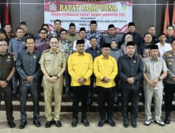 Rapurna DPRD Tebo Dalam Rangka Pengumuman Penetapan Paslon Bupati dan Wkil Bupati Terpilih Periode 2025-2030